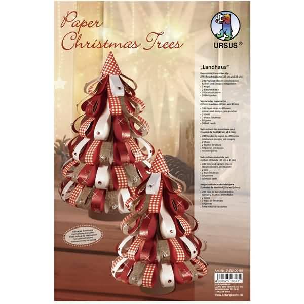 Bastelset Paper Christmas Trees Landhaus