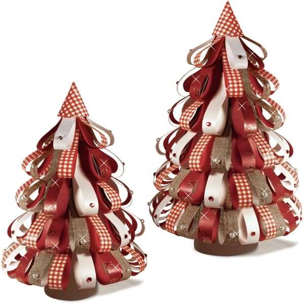 Bastelset Paper Christmas Trees Landhaus