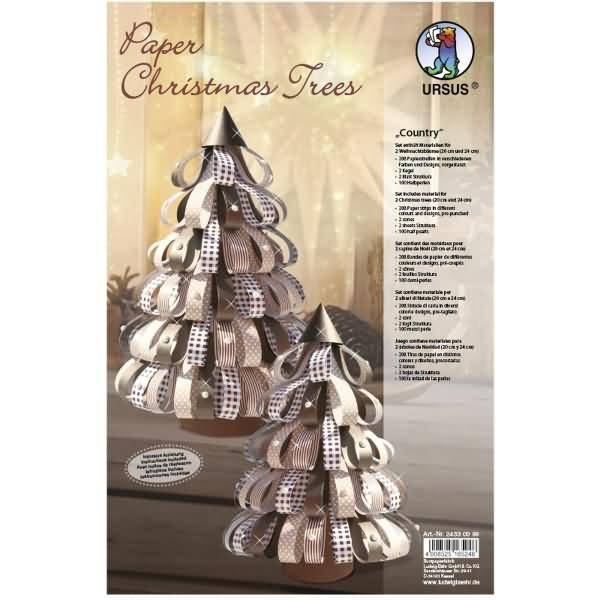 Bastelset Paper Christmas Trees Country