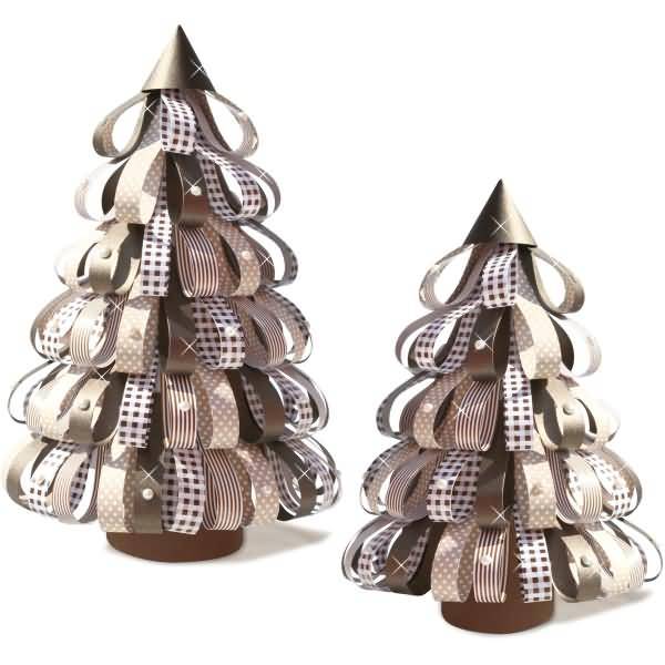 Bastelset Paper Christmas Trees Country