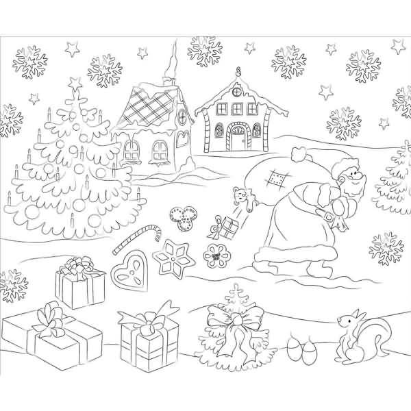 Ausmal-Tischset 'Weihnachtsmann' 33x40cm VE=5 Blatt
