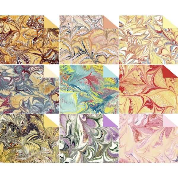 Tonkarton 220g/qm 49,5x68cm VE=10 Bogen Art 9 Farben sortiert