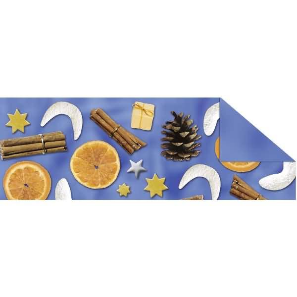 Tonzeichenkarton 220g/qm 49,5x68cm Weihnachts-Potpurri blau