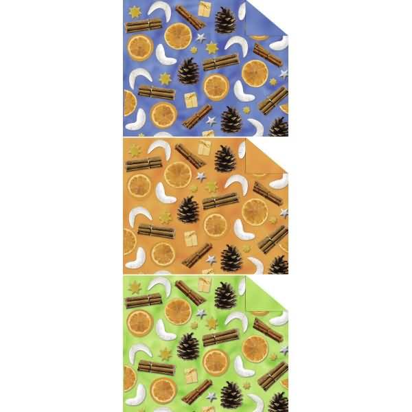 Tonzeichenkarton 220g/qm 49,5x68cm VE=10 Bogen Weihnachts-Potpurri 3 Farben sortiert