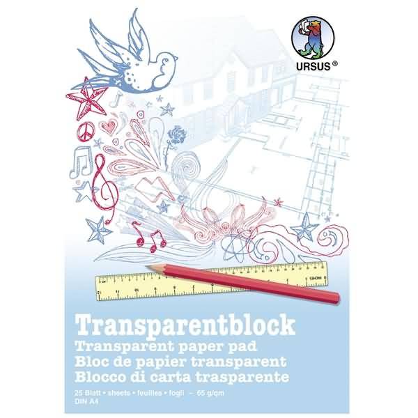 Millimeterpapier Block A4 65g/qm VE=25 Blatt