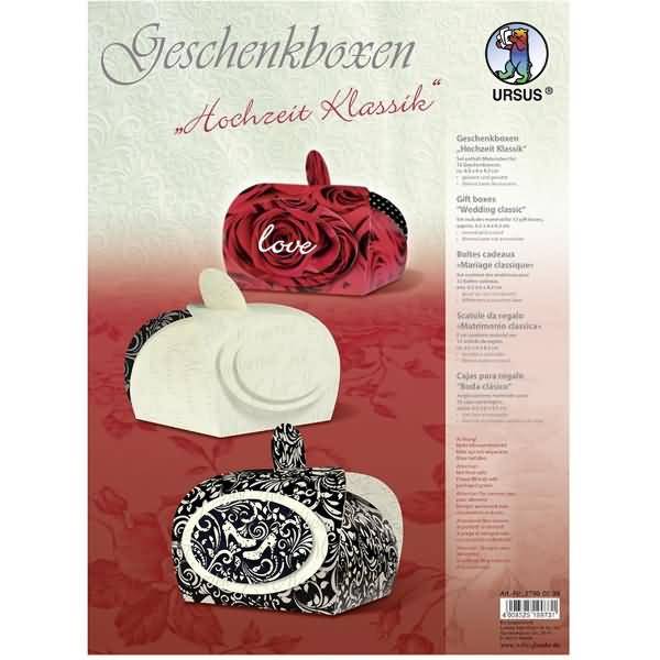 Geschenkbox Hochzeit Klassik 6,5x6x4,3cm VE=12 Stück