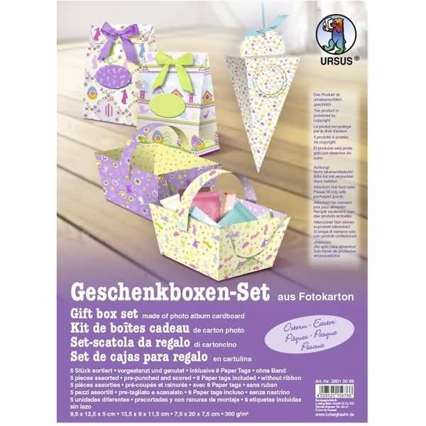 Geschenkbox-Set Ostern Boxen sortiert VE=5 Stück