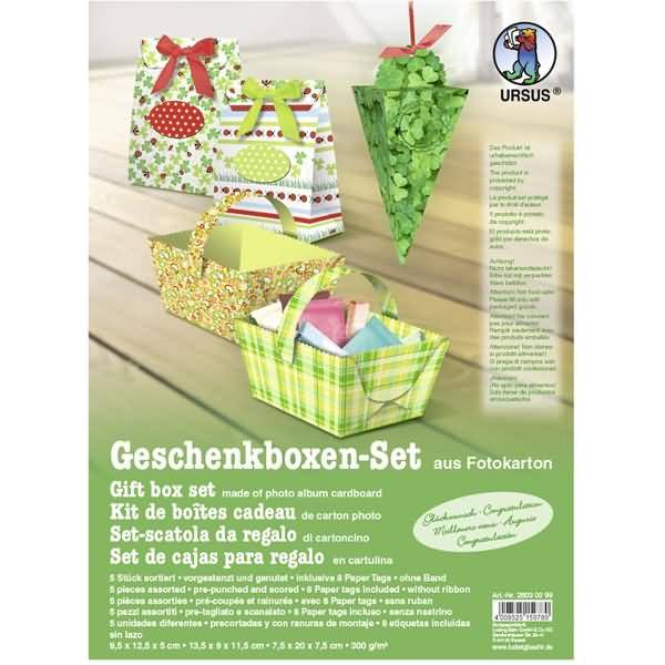 Geschenkbox-Set Glückwunsch Boxen sortiert VE=5 Stück