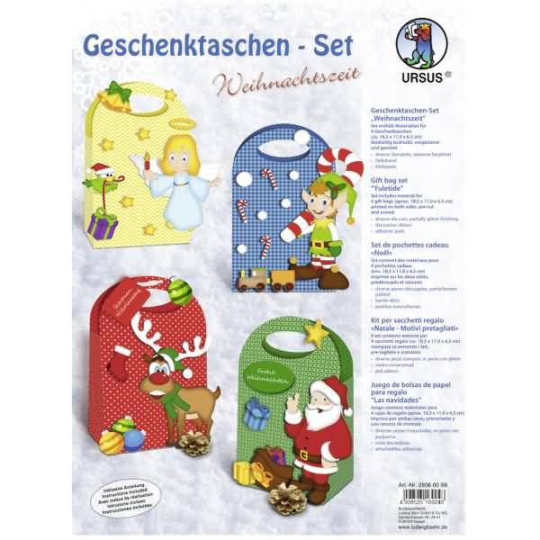 Geschenktaschen-Set Weihnachtszeit VE=5 Stück