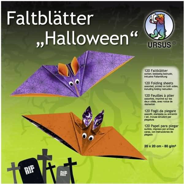 Faltblätter 'Halloween' 80g/qm 20x20cm VE=120 Blatt 10 Motive sortiert