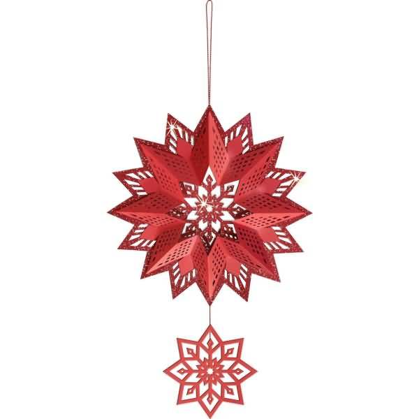 Bastelset 3D Glittersterne 'Estelle' rot