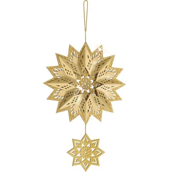 Bastelset 3D Glittersterne 'Estelle' gold
