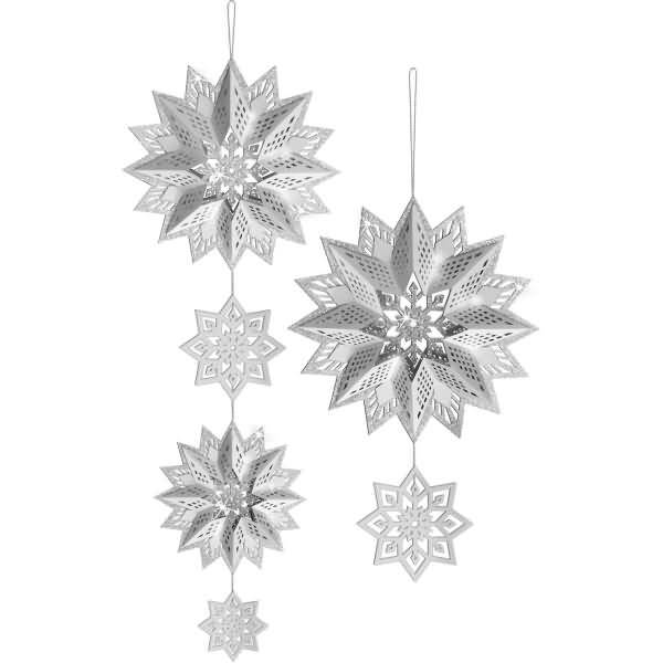 Bastelset 3D Glittersterne 'Estelle' silber
