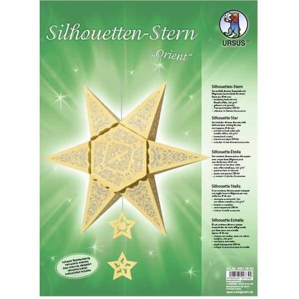 Silhouettenstern Orient 220g/qm gold