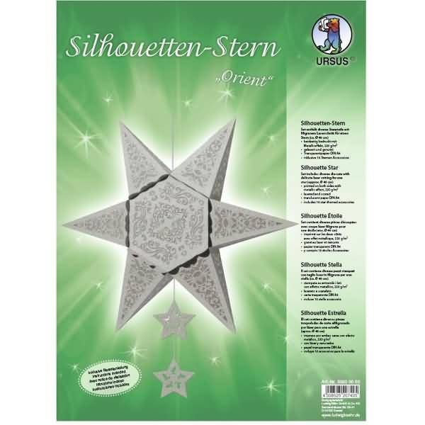 Silhouettenstern Orient 220g/qm silber