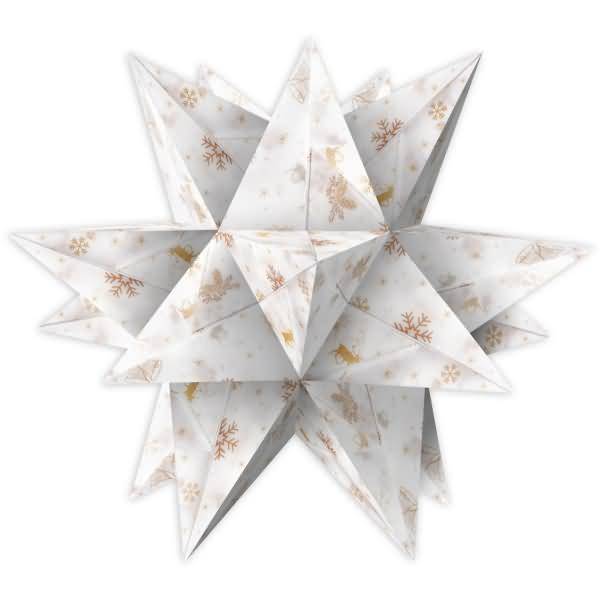 Faltblätter Aurelio Stern Classic Christmas 115g/qm 14,8x14,8cm creme/braun