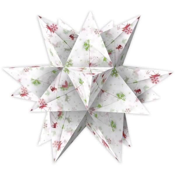 Faltblätter Aurelio Stern Classic Christmas 115g/qm 14,8x14,8cm rot/grün