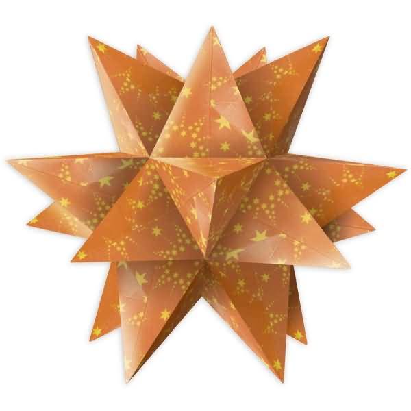 Faltblätter Aurelio Stern Sternenglanz 115g/qm 14,8x14,8cm orange