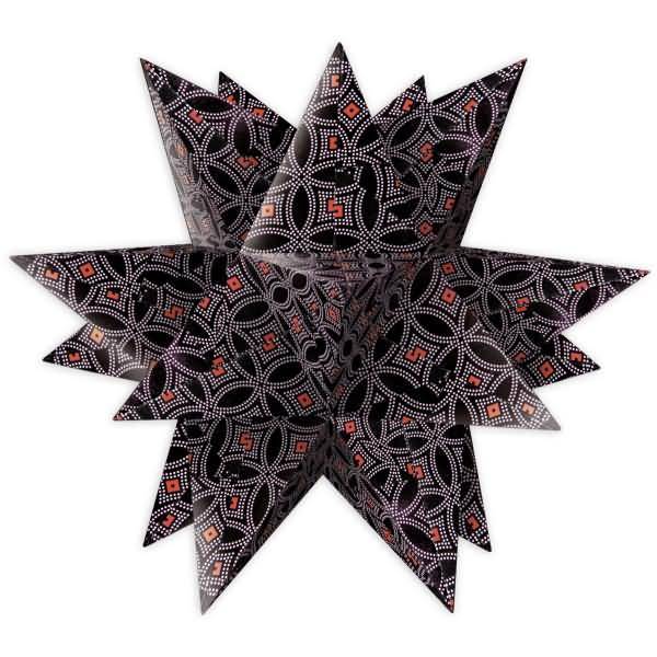 Faltblätter Aurelio Stern Gala 80g/qm 10x10cm schwarz/rosa/rot