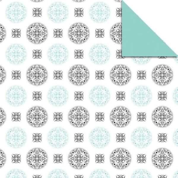 Faltblätter Aurelio Stern Jade 80g/qm 10x10cm weiß/schwarz/türkis