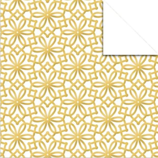 Faltblätter Aurelio Stern Alpha 110g/qm weiß/gold 15x15cm