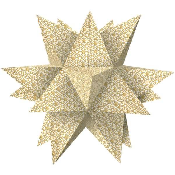 Faltblätter Aurelio Stern Alpha 110g/qm weiß/gold 15x15cm