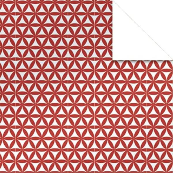 Faltblätter Aurelio Stern Delta weiß/rot 15x15cm