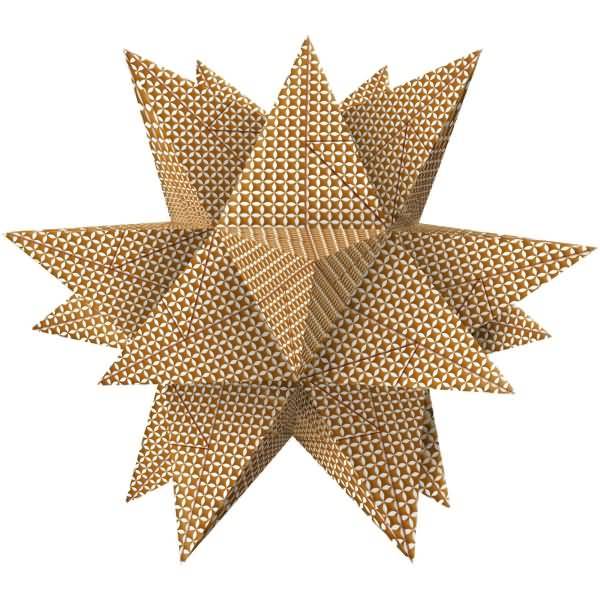 Faltblätter Aurelio Stern Epsilon weiß/kupfer15x15cm