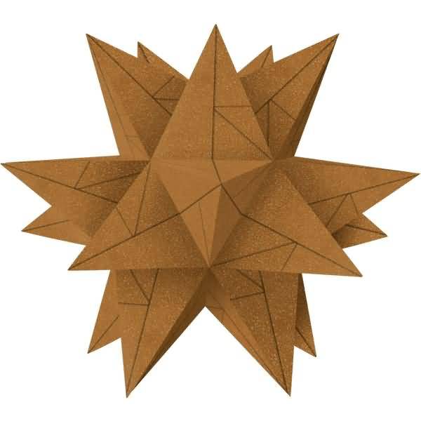 Faltblätter Aurelio stern Starlight 120g/qm kupfer matt 19,8x19,8cm