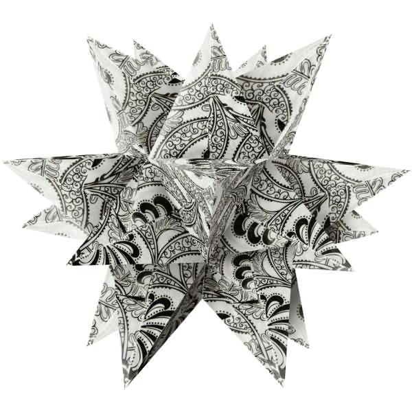 Faltblätter Aurelio Stern Black & White Fächer 115g/qm 14,8x14,8cm