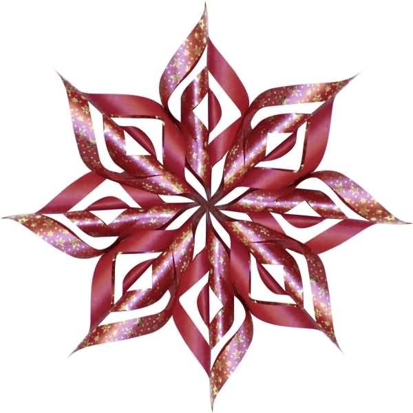 Papier Stern Ornament Set 1 110g/qm 15x15cm 32 Blatt rot