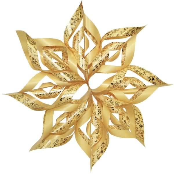 Papier Stern Ornament Set 2 110g/qm 15x15cm 32 Blatt gold