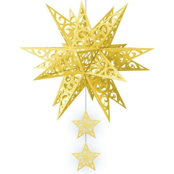 Bastelset Modena-Stern Grace 200g/qm A4 gold