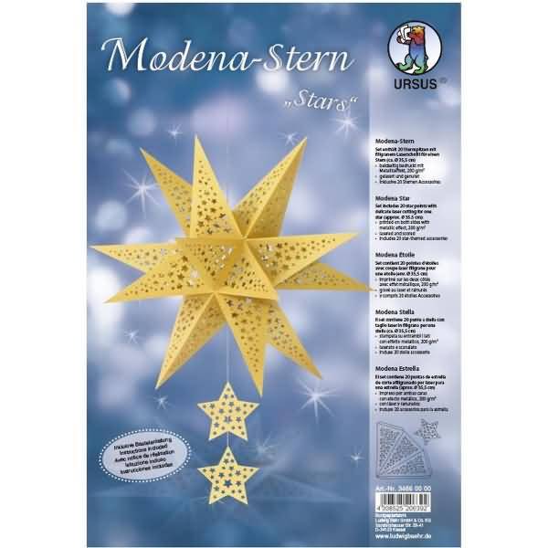 Bastelset Modena-Stern Stars 200g/qm A4 gold