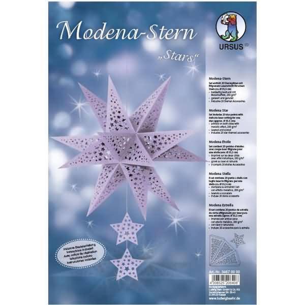 Bastelset Modena-Stern Stars 200g/qm A4 lavendel