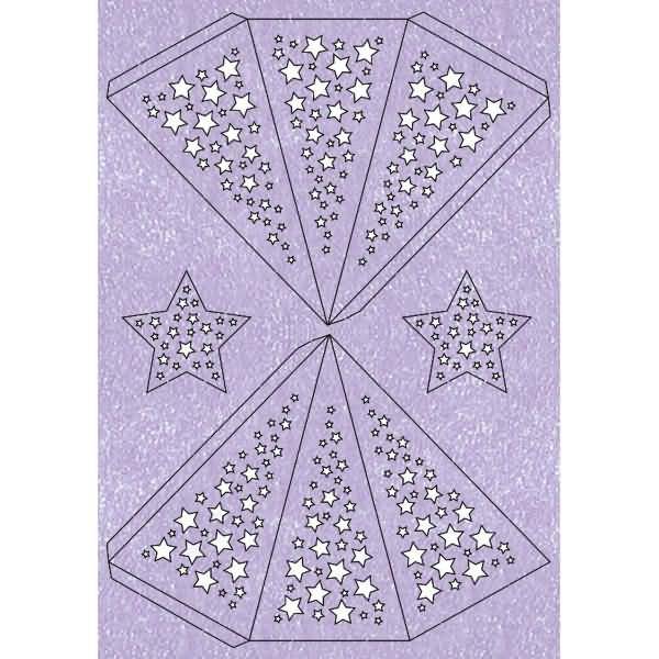 Bastelset Modena-Stern Stars 200g/qm A4 lavendel