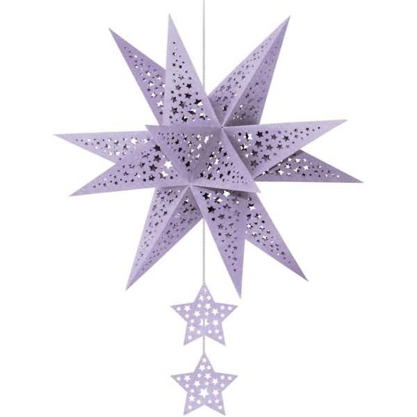 Bastelset Modena-Stern Stars 200g/qm A4 lavendel