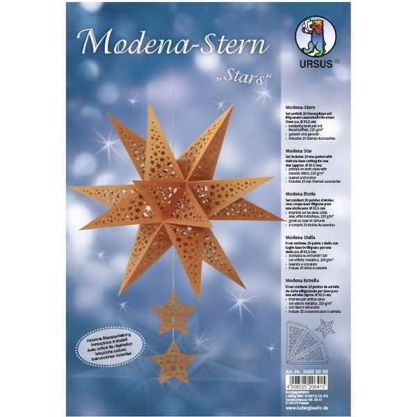 Bastelset Modena-Stern Stars 220G A4 kupfer