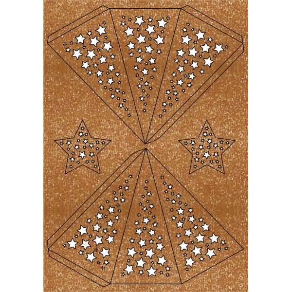 Bastelset Modena-Stern Stars 220G A4 kupfer