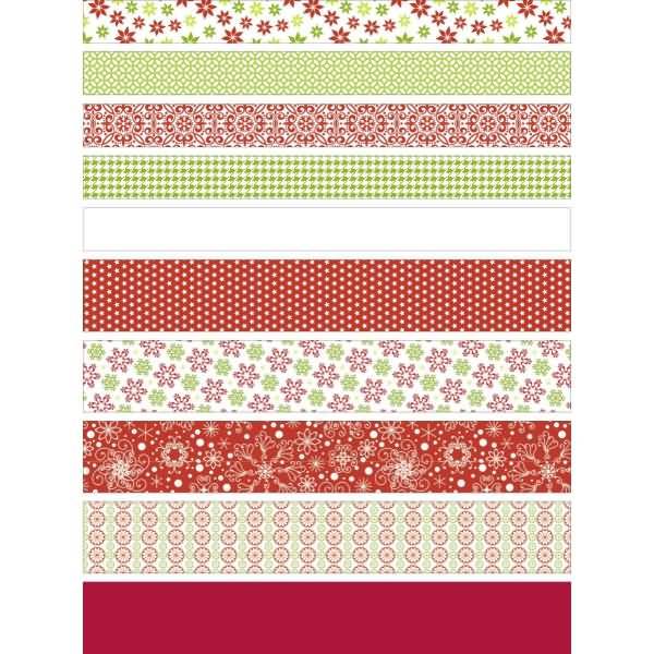 Faltstreifen Fröbelsterne 2 Größen rot/grün