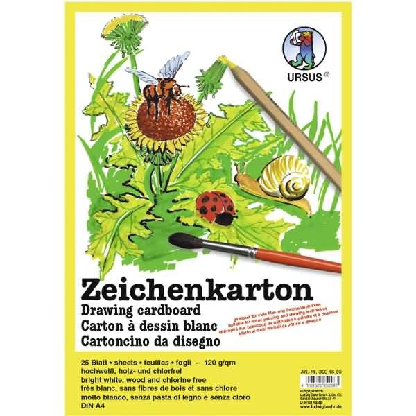 Zeichenkarton 120g/qm A4 VE=25 Blatt