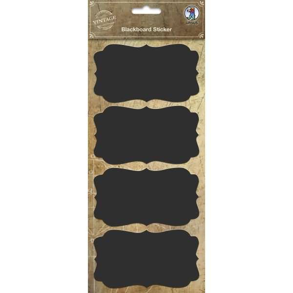Blackboard Sticker Rechteck geschwungen