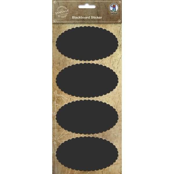 Blackboard Sticker Oval Bogenlinie