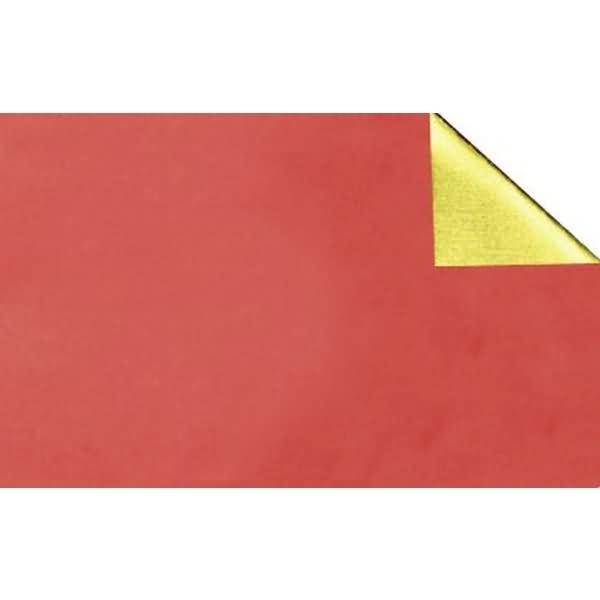 Alu-Bastelfolie Rolle 10mx50cm gold/rot glänzend