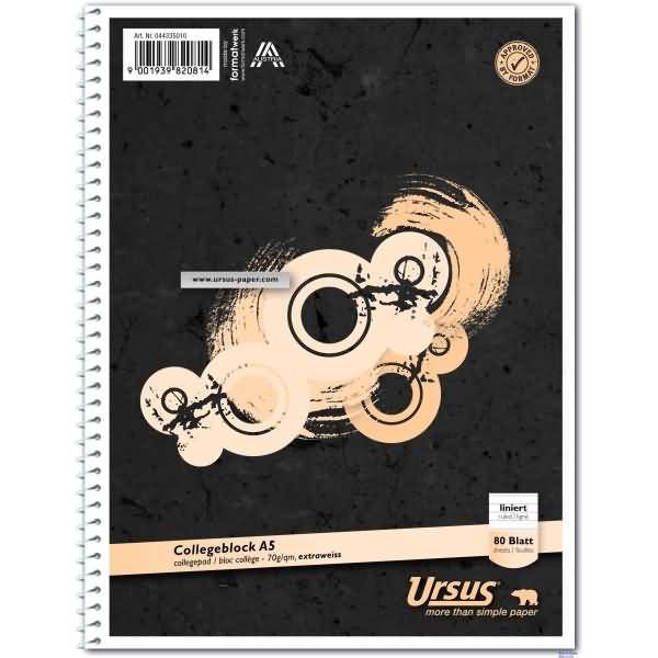 Kollegeblock A5 70g/qm 80 Blatt liniert