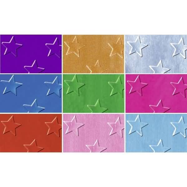 Alu-Sternchenkarton 300g/qm 50x70cm VE=10 Bogen 10 Farben sortiert