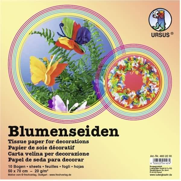 Blumenseide 20g/qm 50x70cm VE=10 Bogen weiß