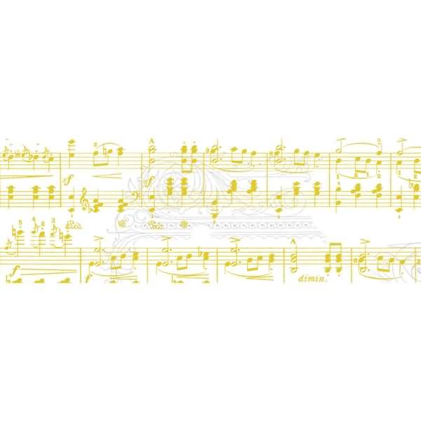 Transparentpapier 115g/qm A4 VE=5 Blatt Noten weiß/gold