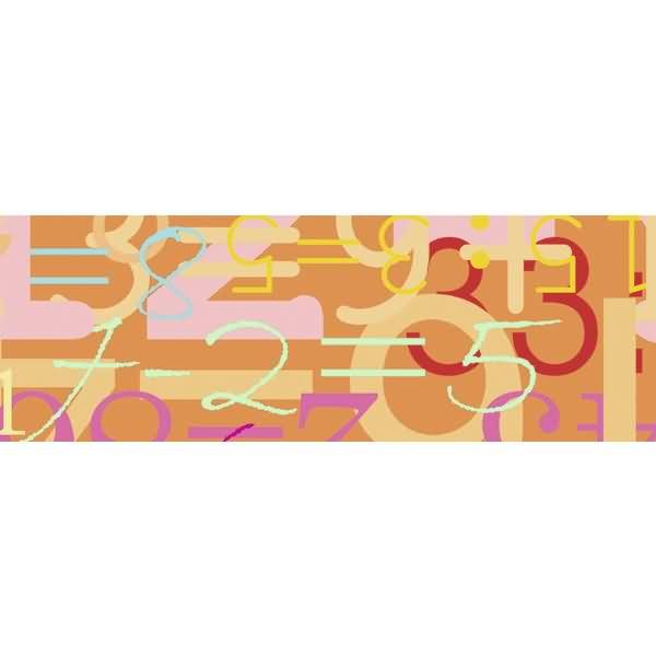 Transparentpapier 115g/qm A4 VE=25 Blatt Zahlen orange