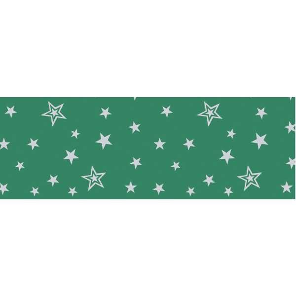 Transparentpapier 115g/qm A4 VE=5 Blatt Silver Stars grün
